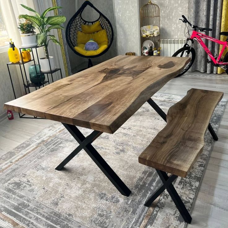 نیمکت‌های چوبی روستیک